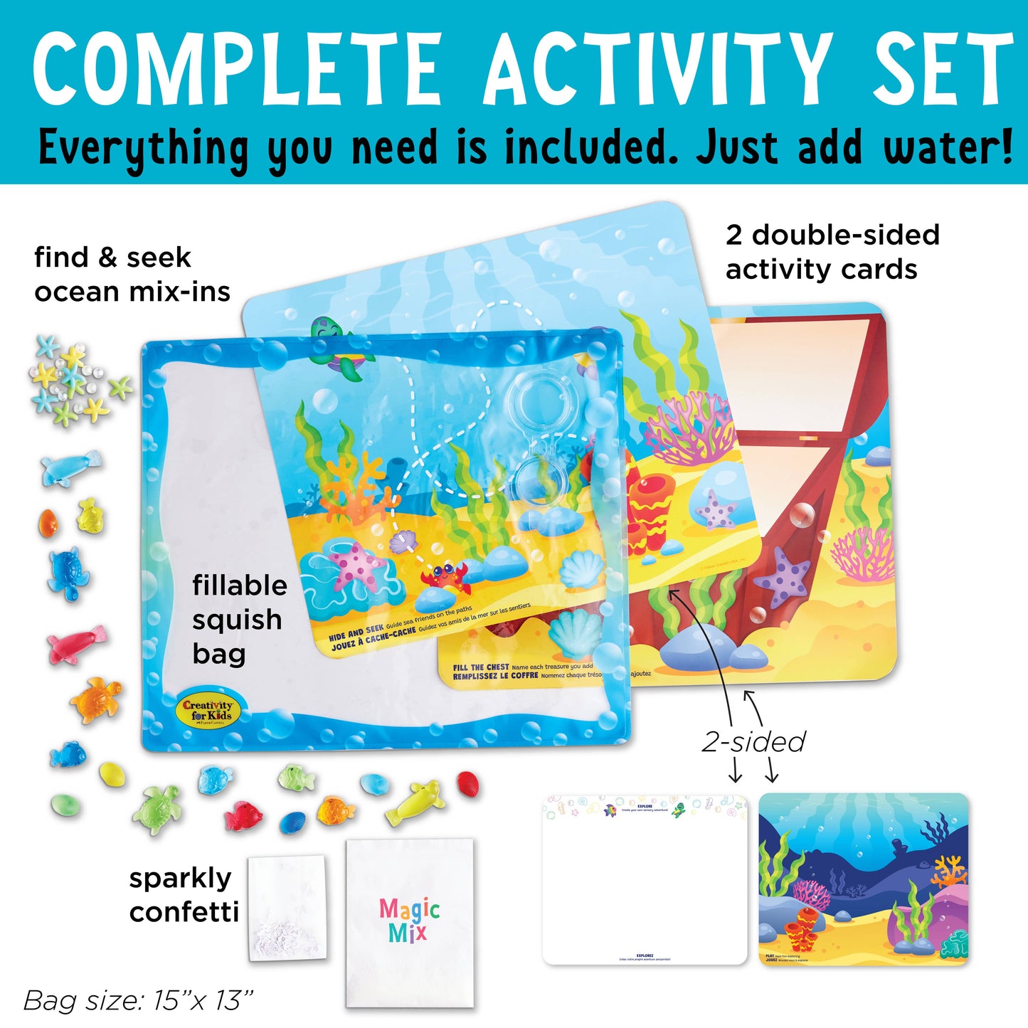 Sensory Squish Bag Ocean Adventure Gel Activity Set