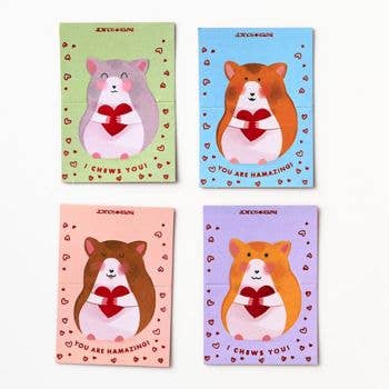 Hamster Valentine Card Set