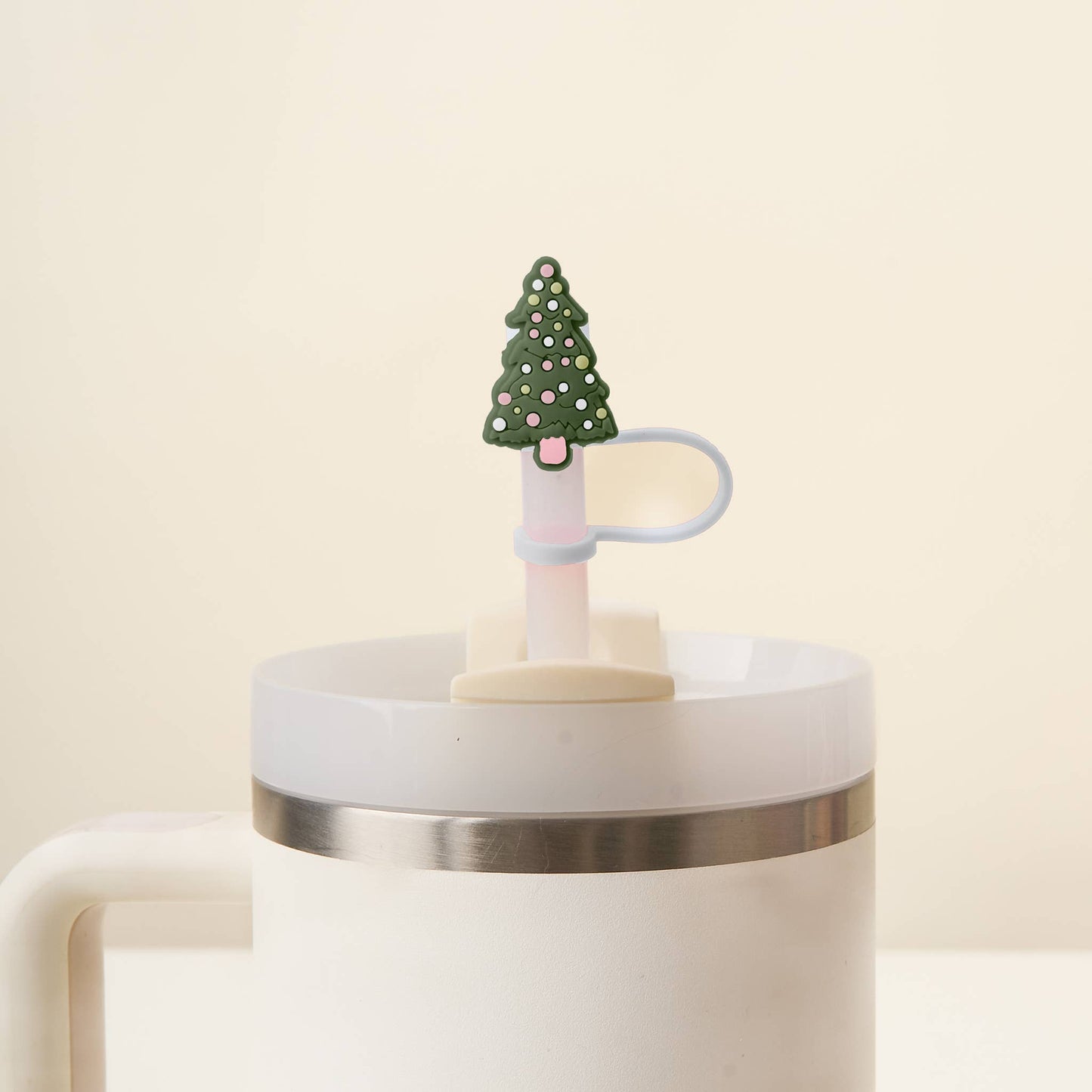 Straw Topper Set-Santa Baby