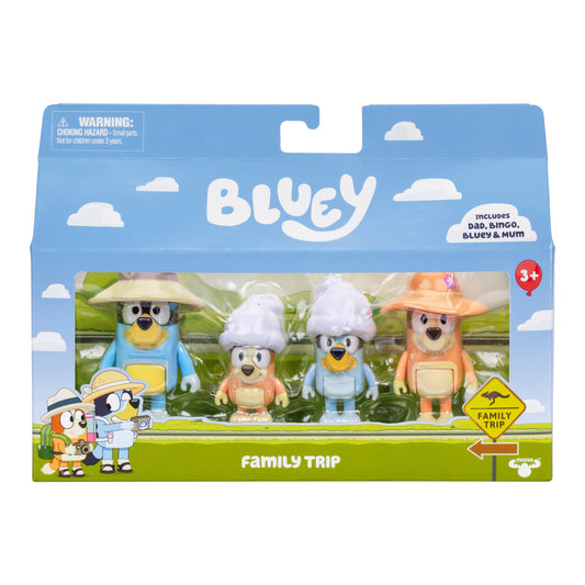 Moose Toys Bluey 4 Pack Figurine Set