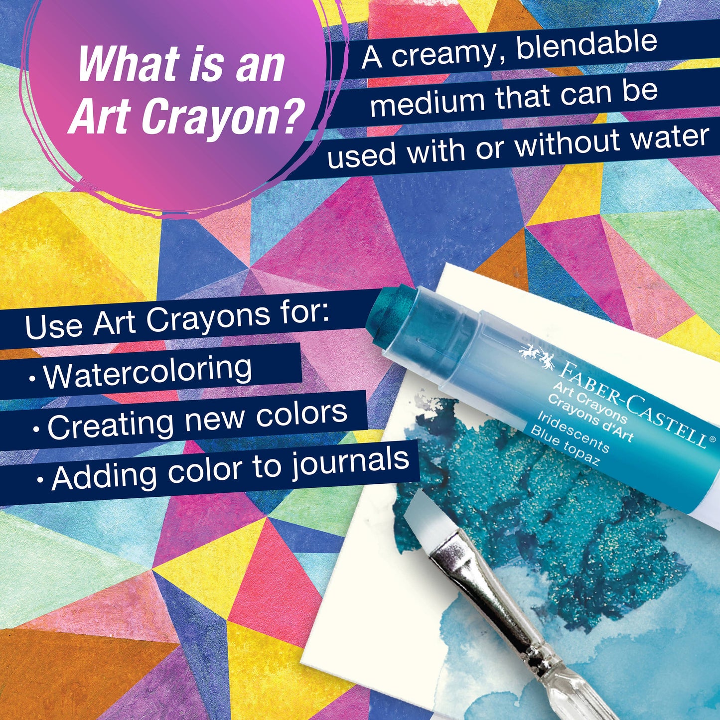 Faber-Castell Art Crayons 15 Ct Iridescents II Set