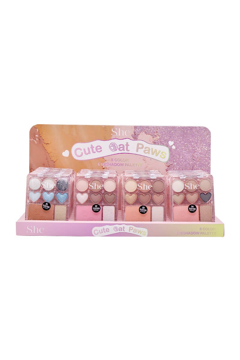 Makeup She ES1061 Cute Cat Paws Eyeshadow Palette - 24