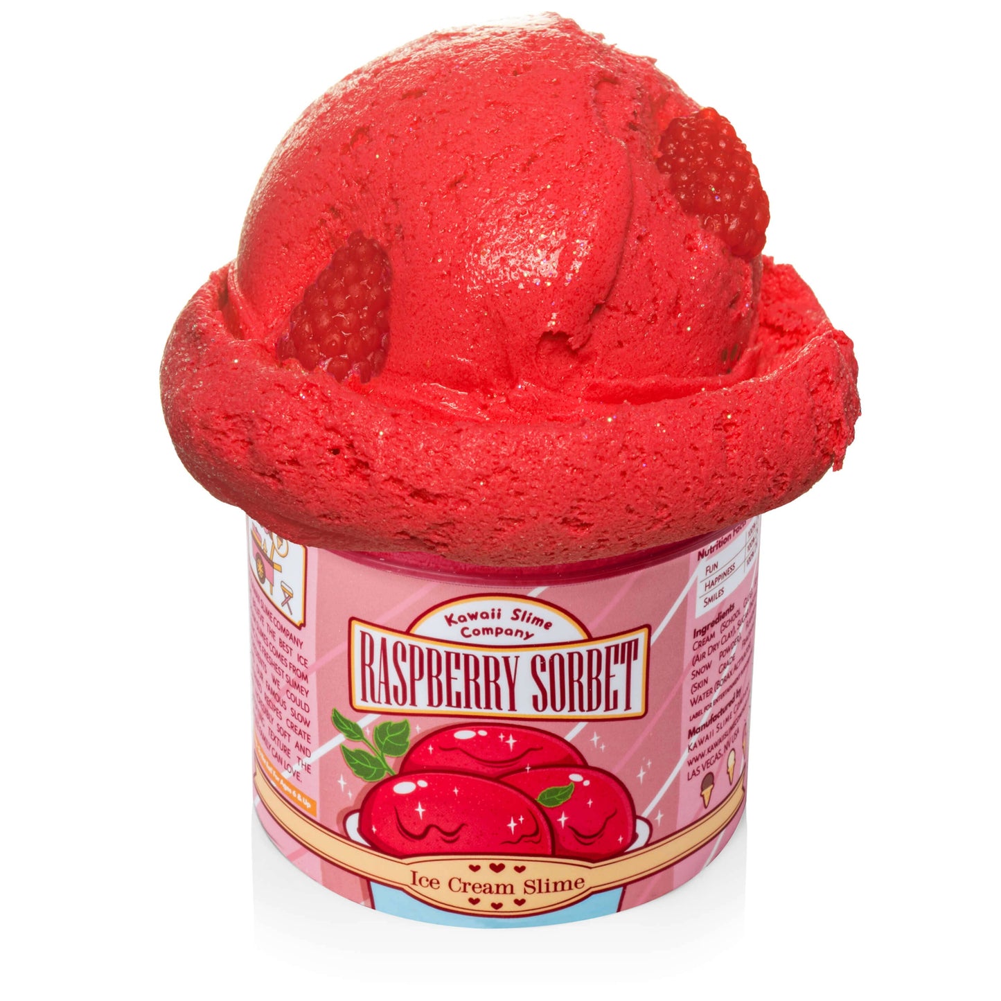Raspberry Sorbet Scented Ice Cream Pint Slime (4pcs/case)