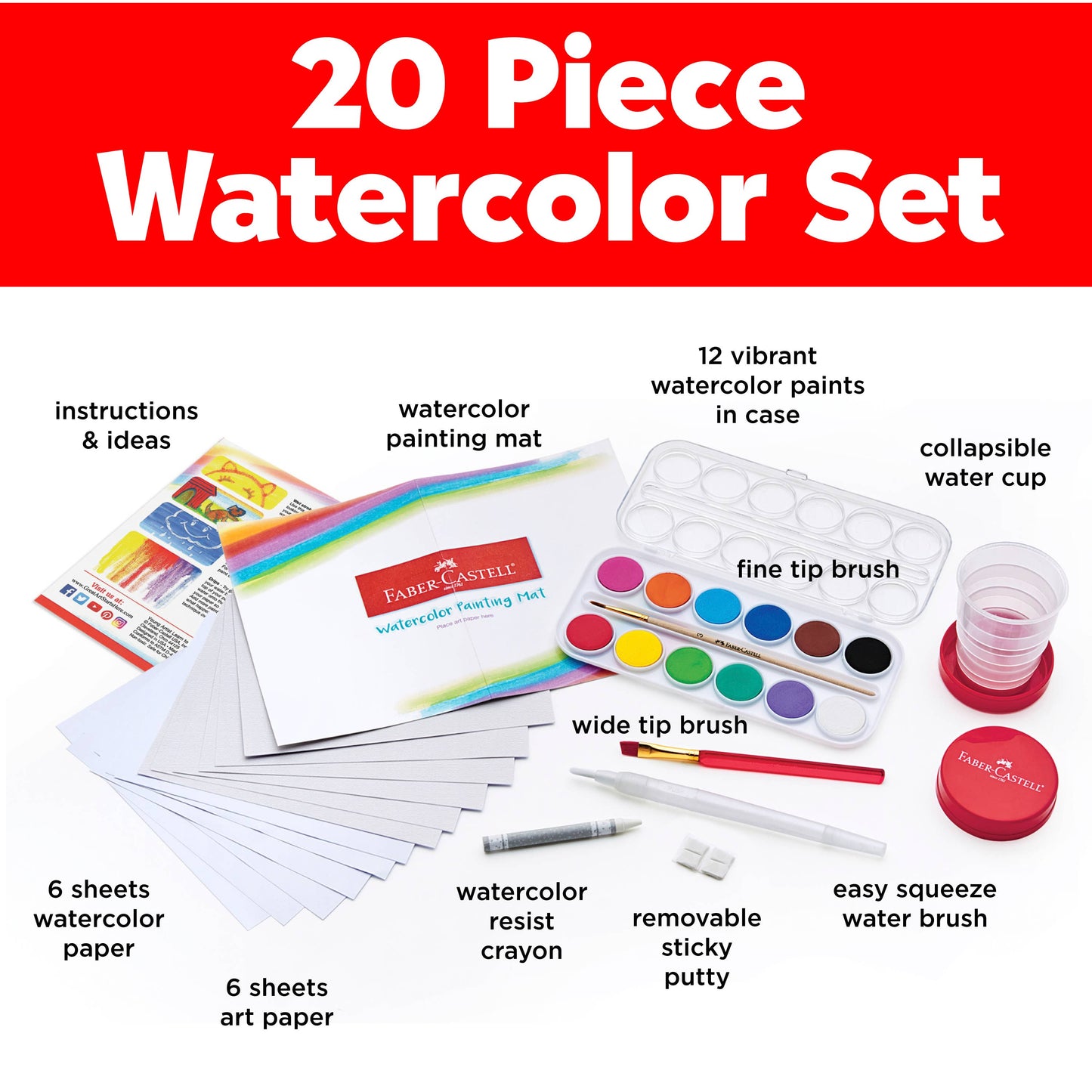 Young Artist Learn to Watercolor Art Set for Kids