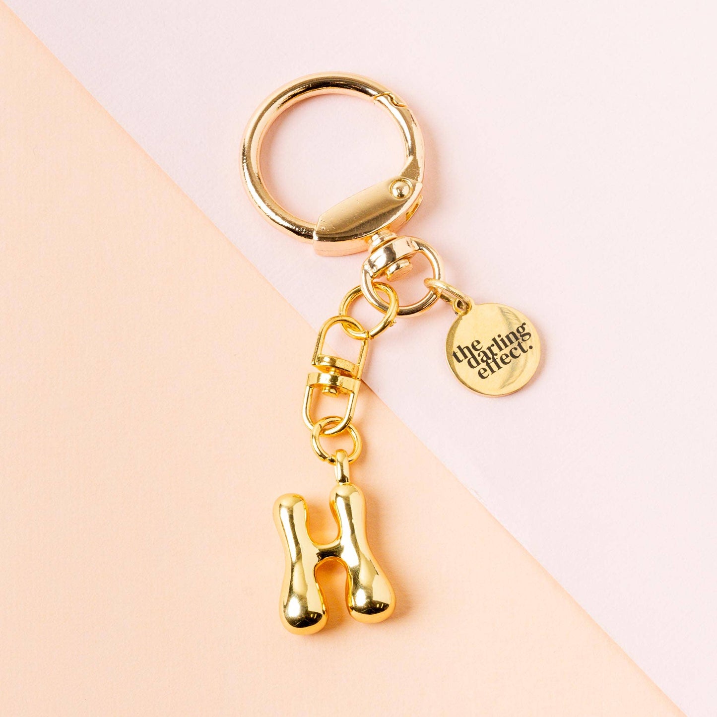 Bubble Letter Keychain Bag Charm-H