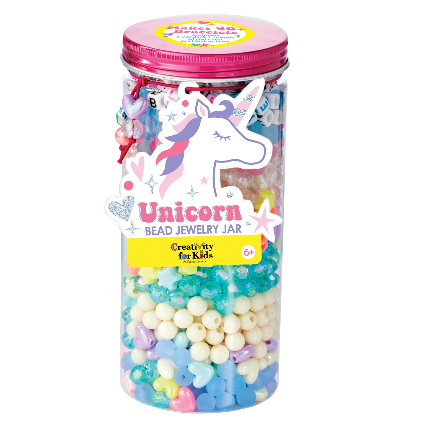 Bead Jewelry Jar Unicorn - DIY Bracelet Craft Kit for Kids