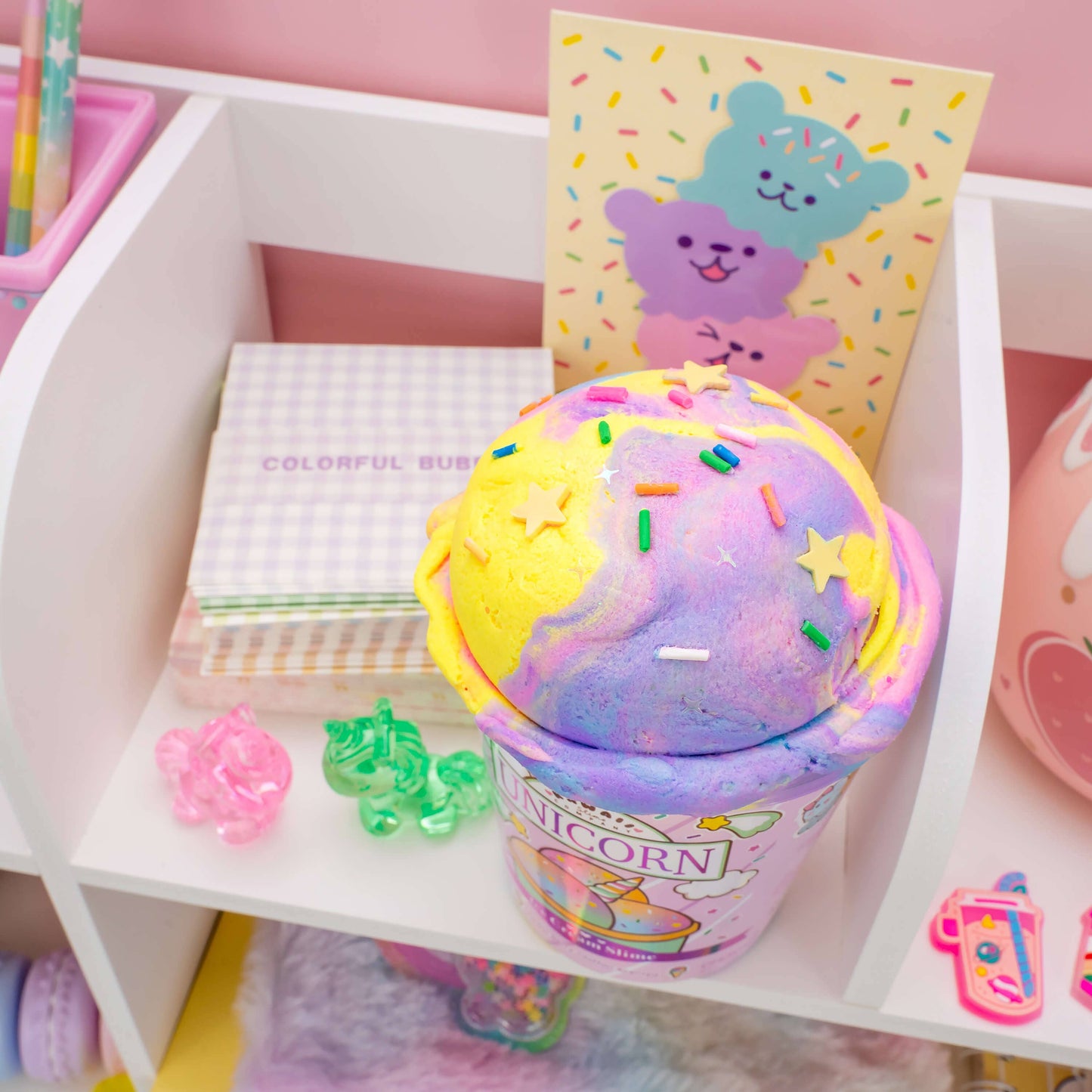 Unicorn Scented Ice Cream Pint Slime (5pcs/case)