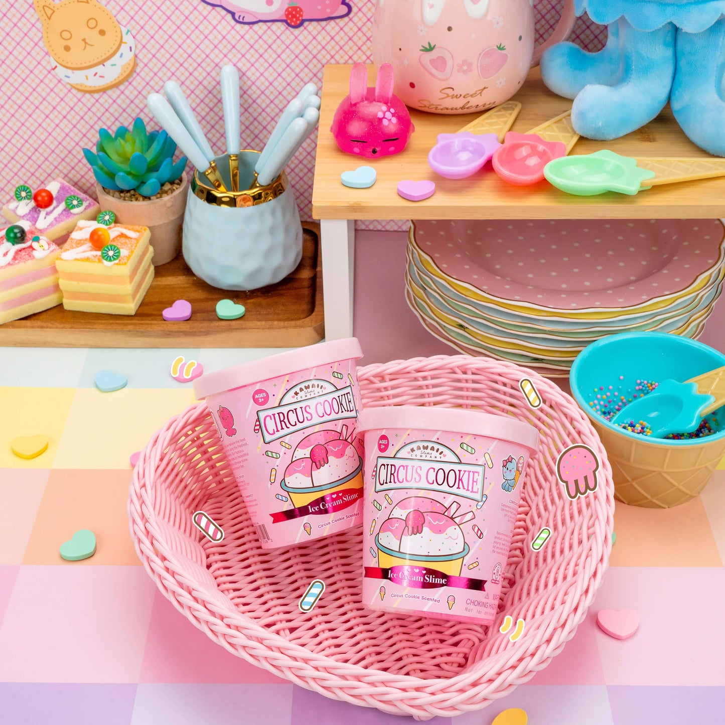 Circus Cookie Scented Ice Cream Pint Slime (5pcs/case)