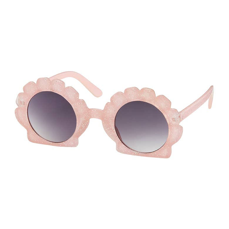 K6884-NEW- Kids - Glitter Seashell Sunglass