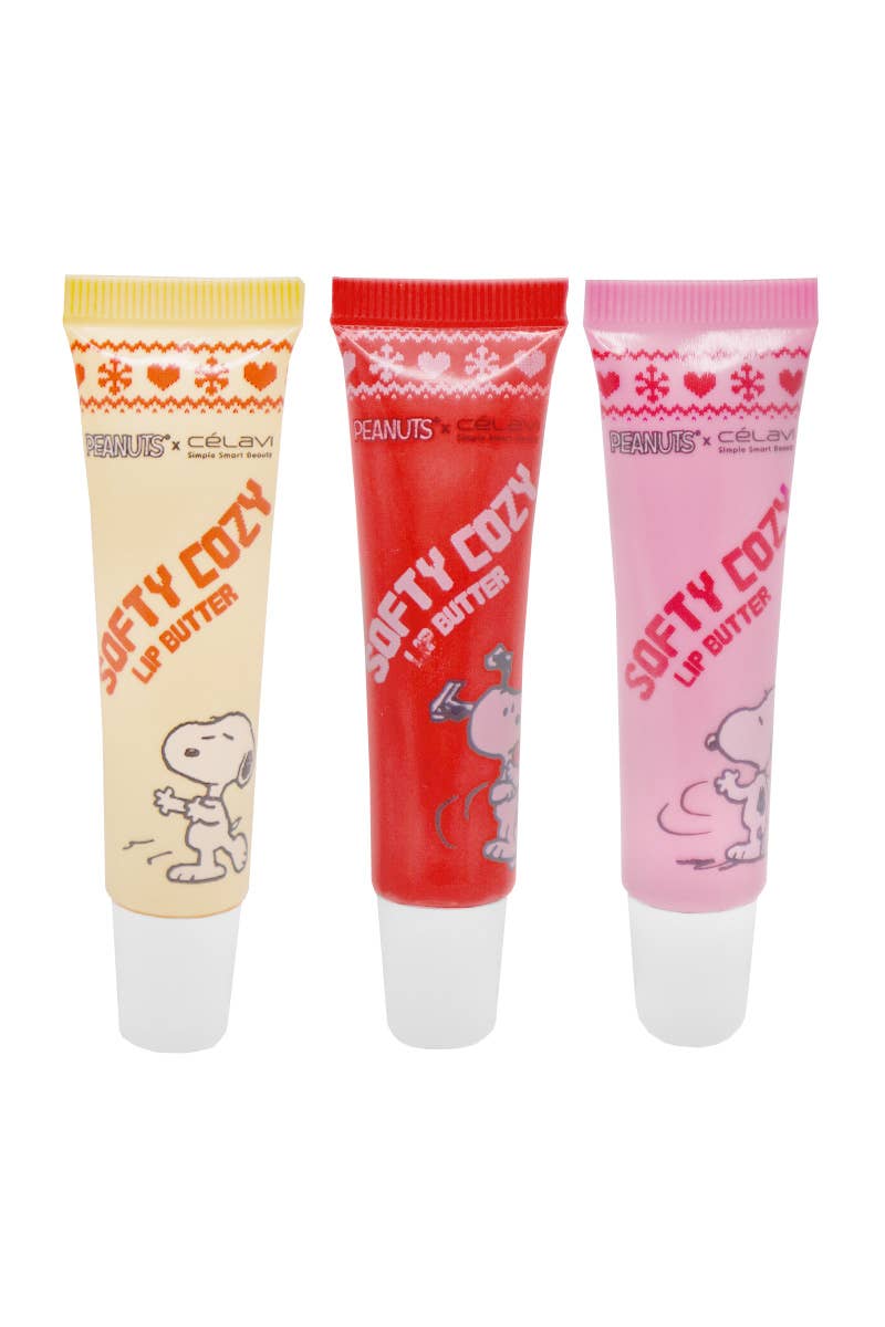 Celavi P46271H Peanuts Holiday Soft Cozy Lip Butter Set - 12