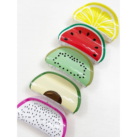 Fruit and Avocado Theme Hair Claw Clip