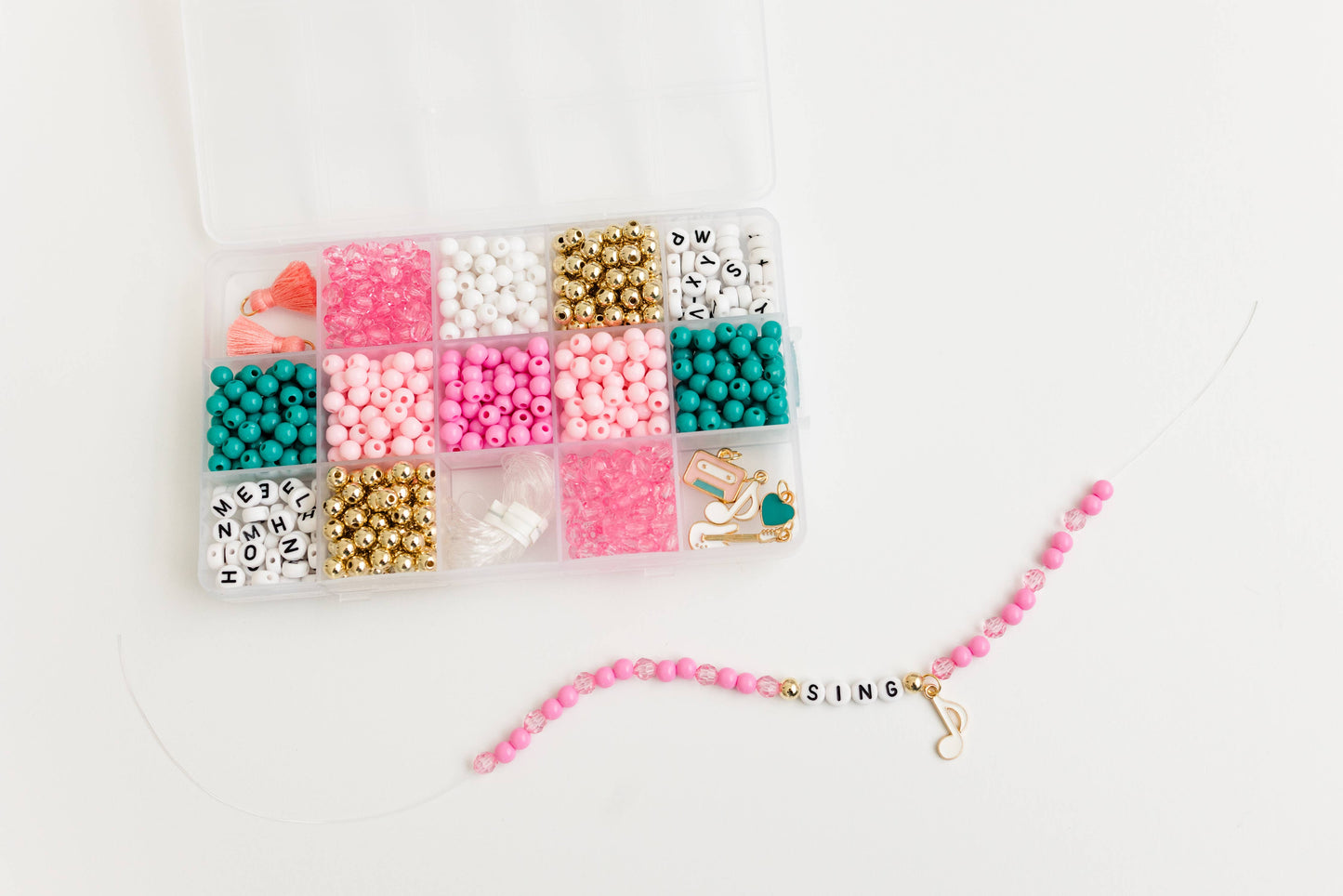 Bubblegum Groove DIY Stretchy Bracelet Craft Kit