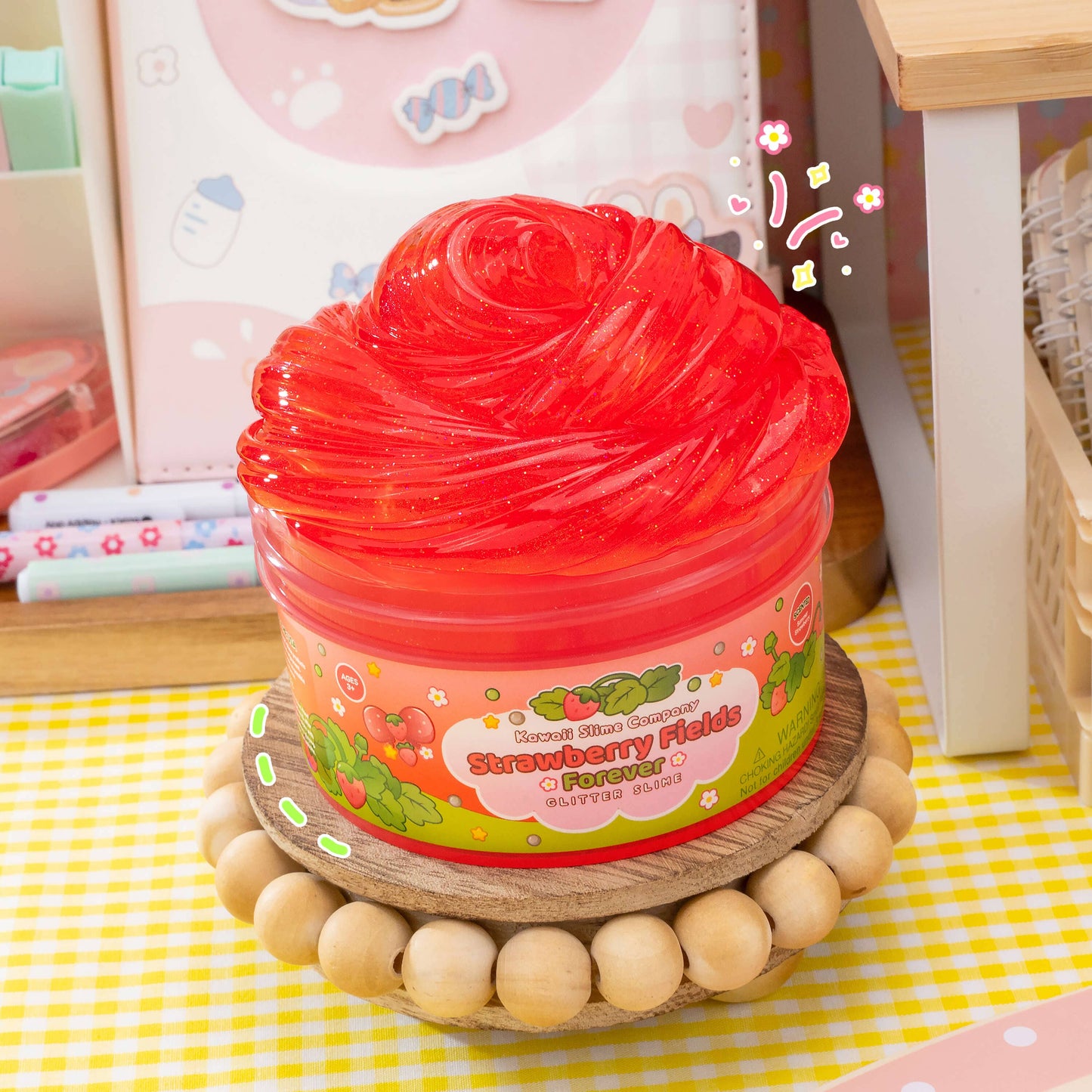 Strawberry Fields Forever Glitter Slime (4pcs/case)