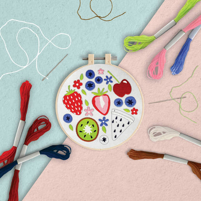 Embroidery By Numbers Stitch Kit - Summer Fruits