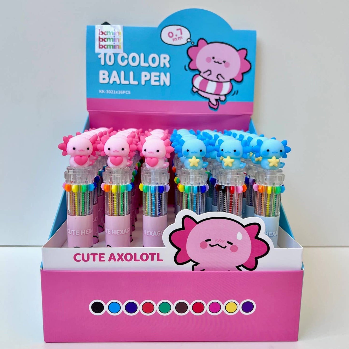 23035 Axolotl 10-Color Retractable Ball Pen-36