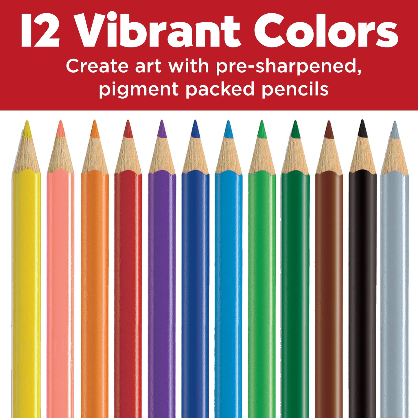 12 Triangular Colored Pencils EcoPencils