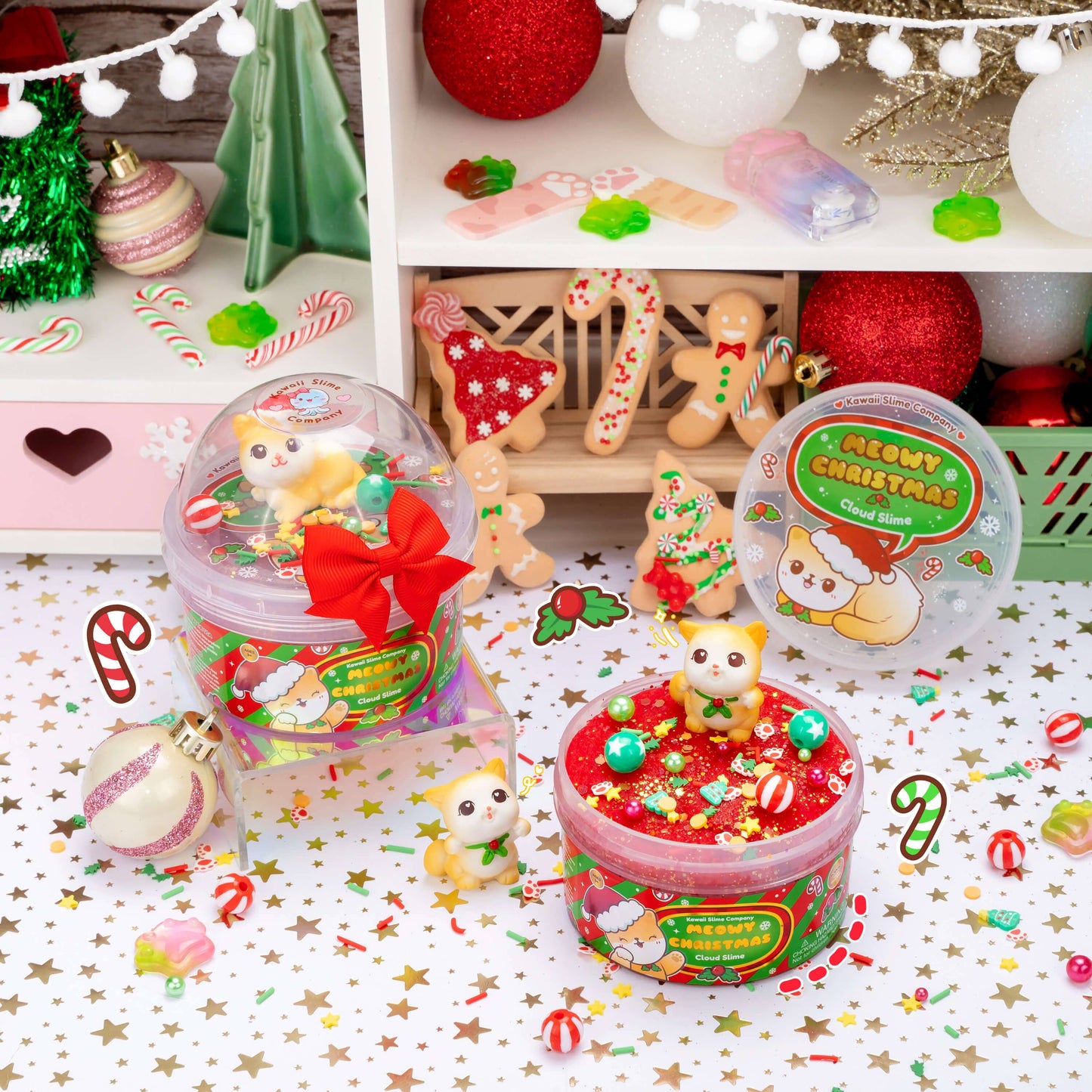 Meowy Christmas Cloud Slime (4pcs/case)