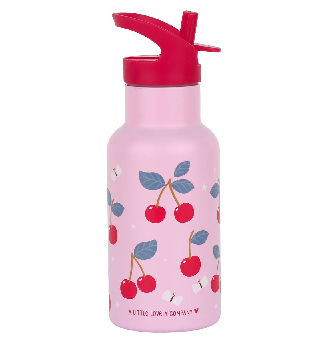 Kids stainless steel drink/water bottle: Cherries