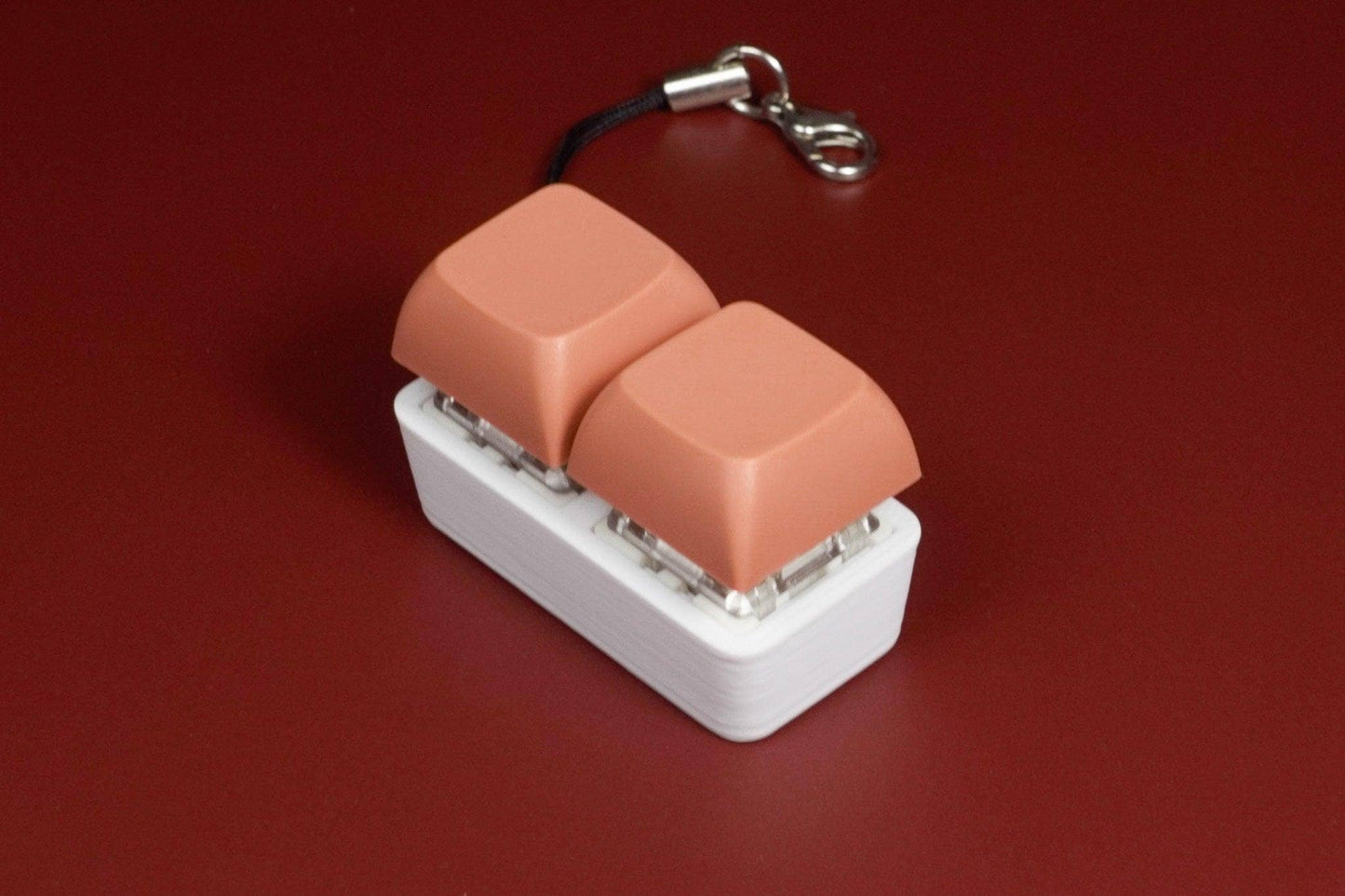 2 Key Mechanical Keyboard Fidget Keychain - Pastel Colors