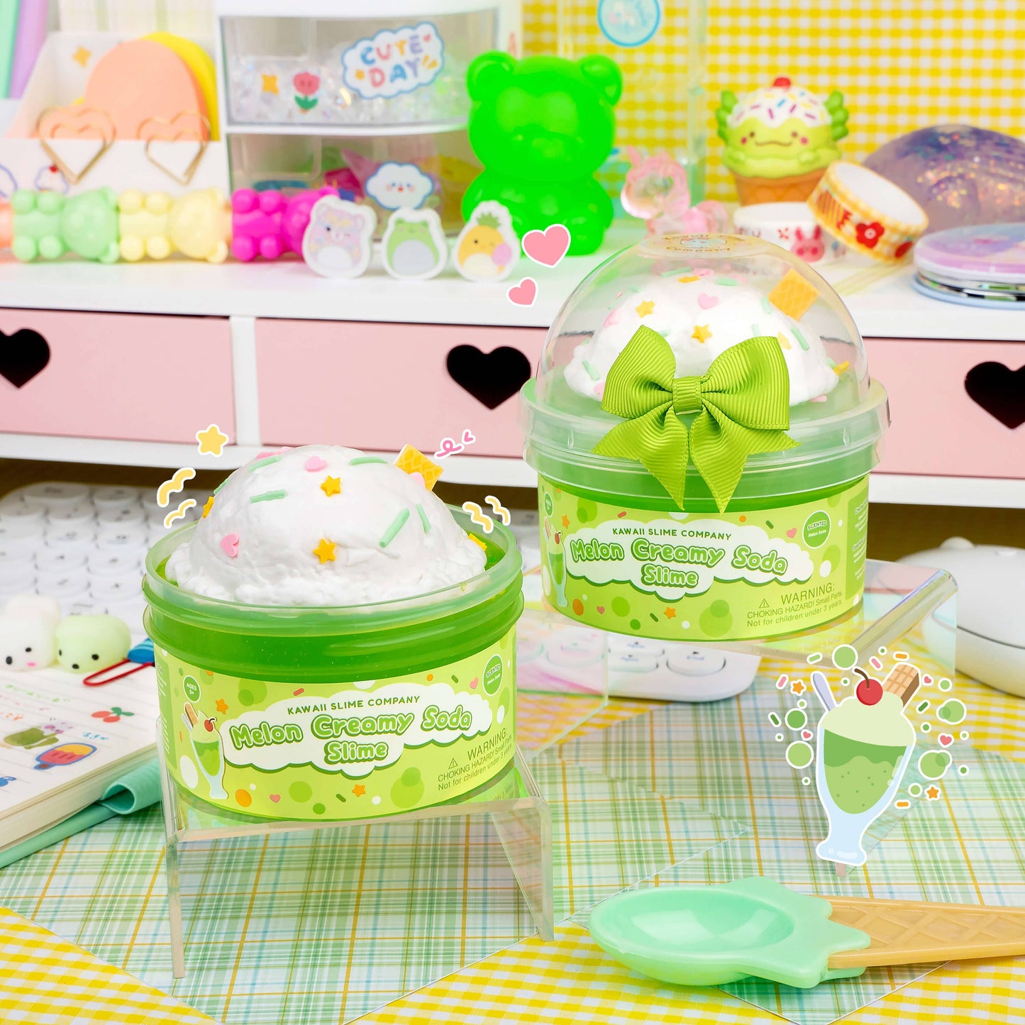 Melon Creamy Soda 2 Slimes in 1 (4pcs/case)