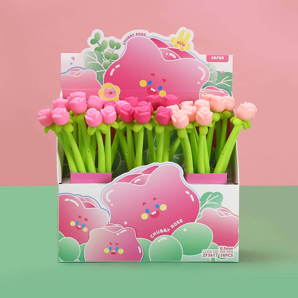 22679 ROSE WIGGLE GEL PEN-36