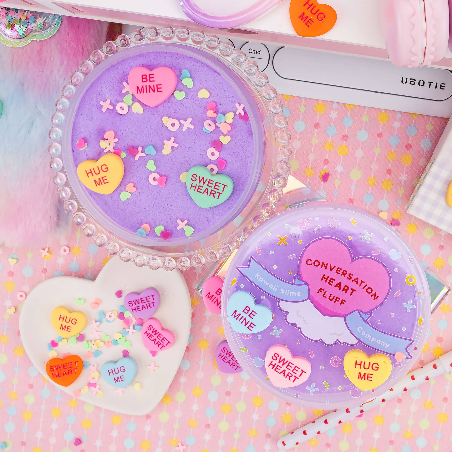 Conversation Heart Fluff Signature Dome™ Slime (4pcs/case)