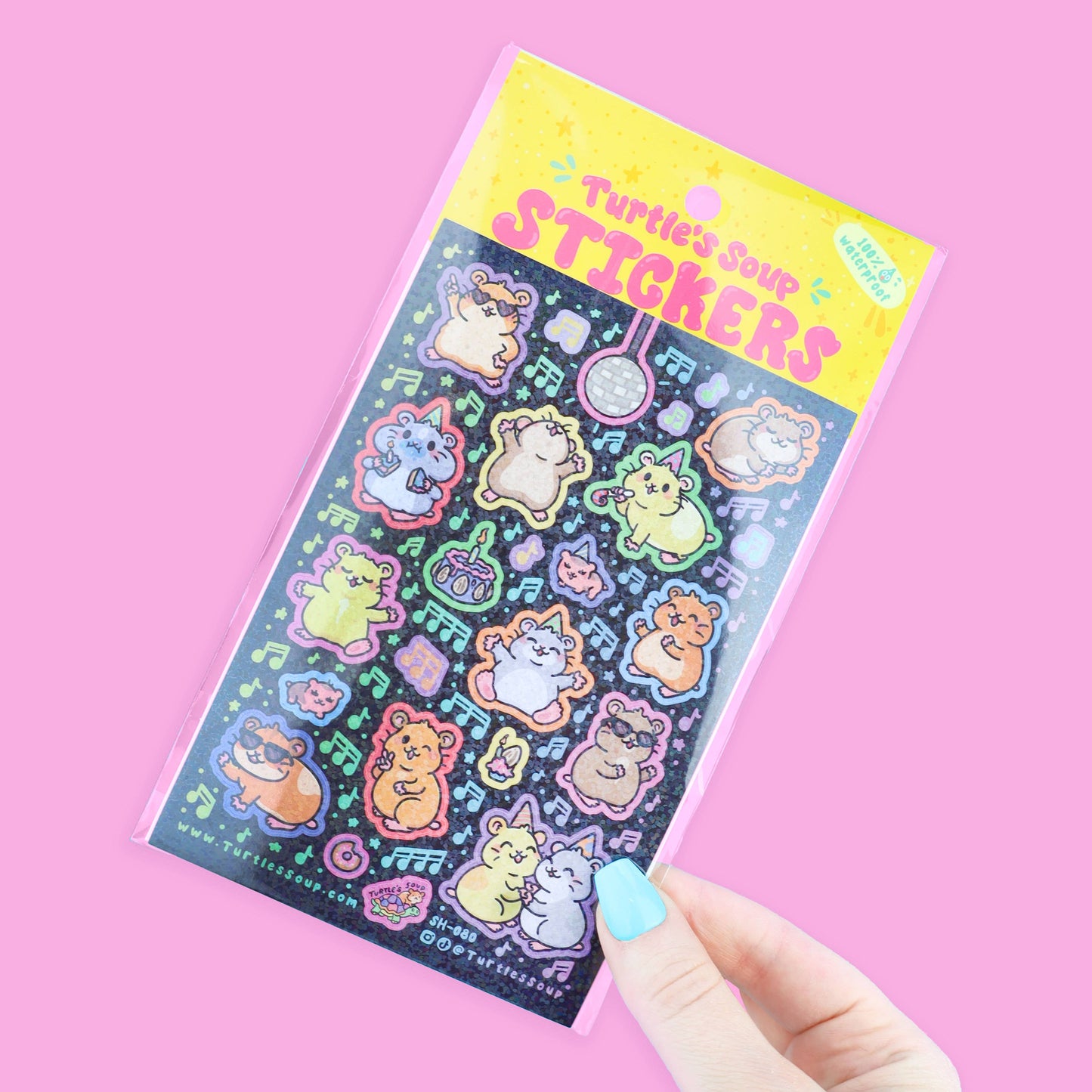 Hamster Dance Party Cute Stationery Vinyl Sticker Sheet