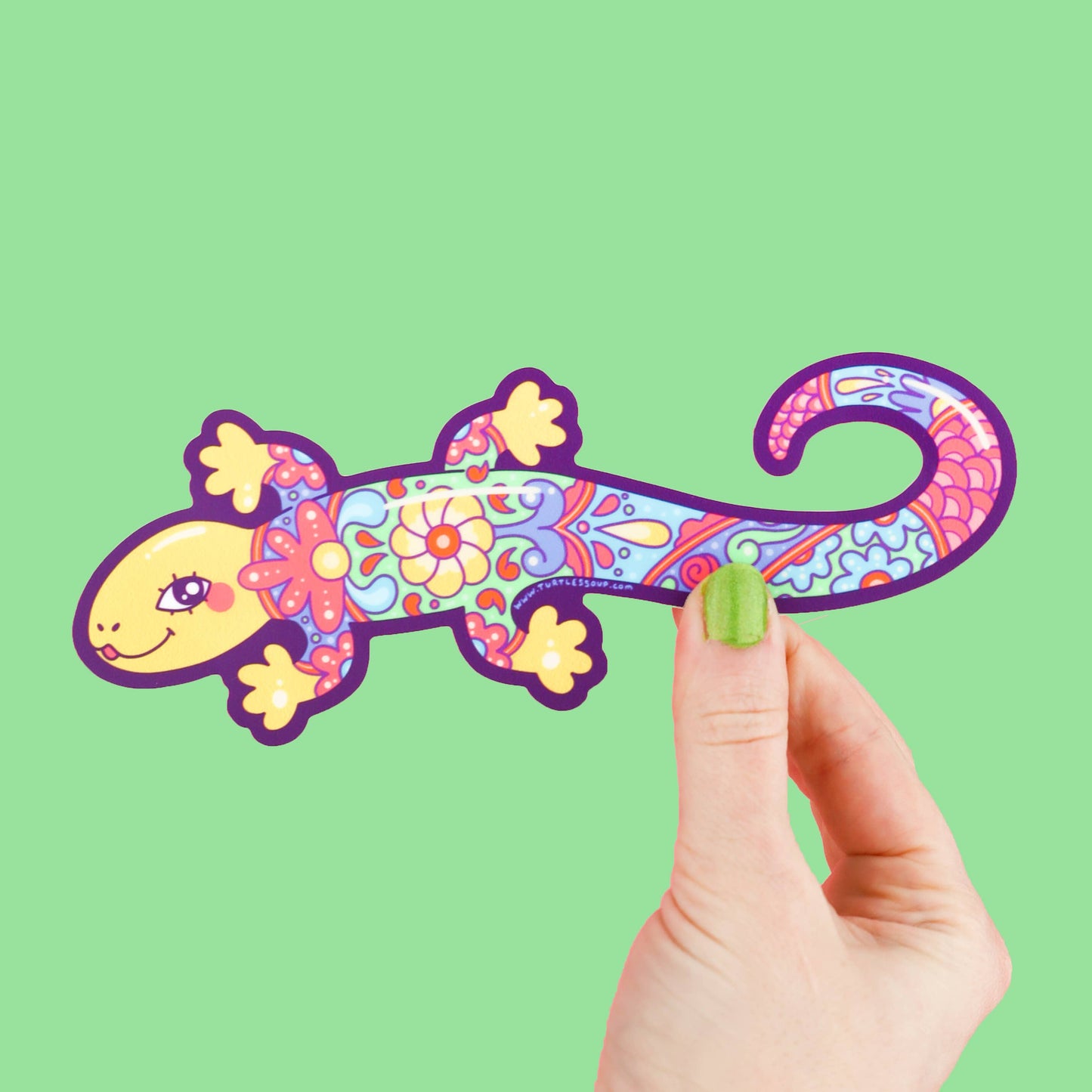 Talavera Lizard Southwestern Pottery Long Vinyl Sticker