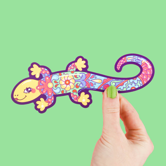 Talavera Lizard Southwestern Pottery Long Vinyl Sticker