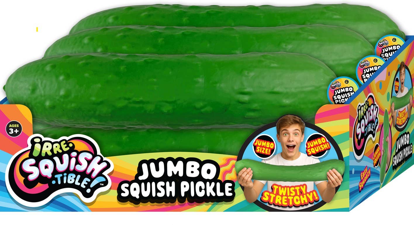 Irre-SQUISH-tible Jumbo Squish Pickle, 6ct