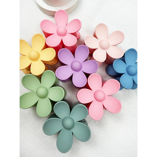 Pastel Tone Daisy Hair Clips with Card