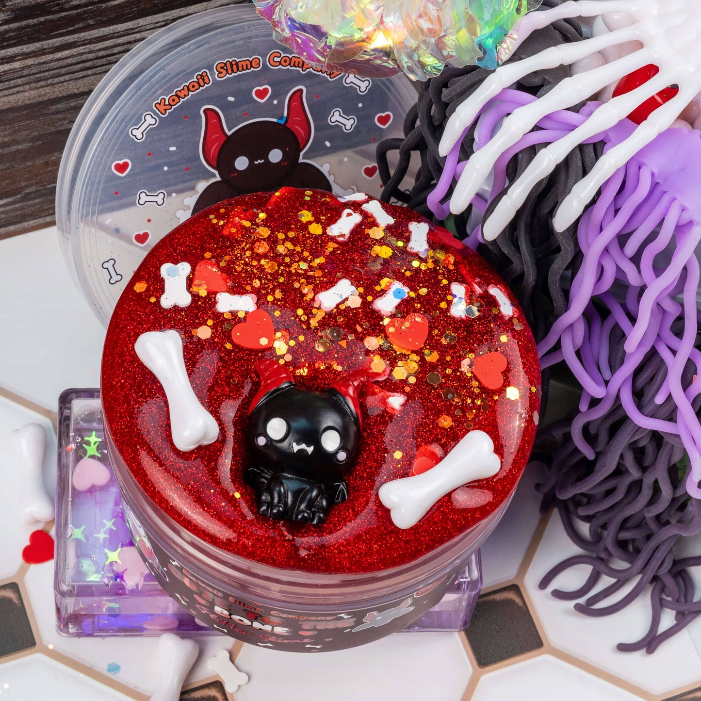 Cute To The Bone Glitter Slime (4pcs/case)
