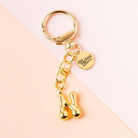 Bubble Letter Keychain Bag Charm-N