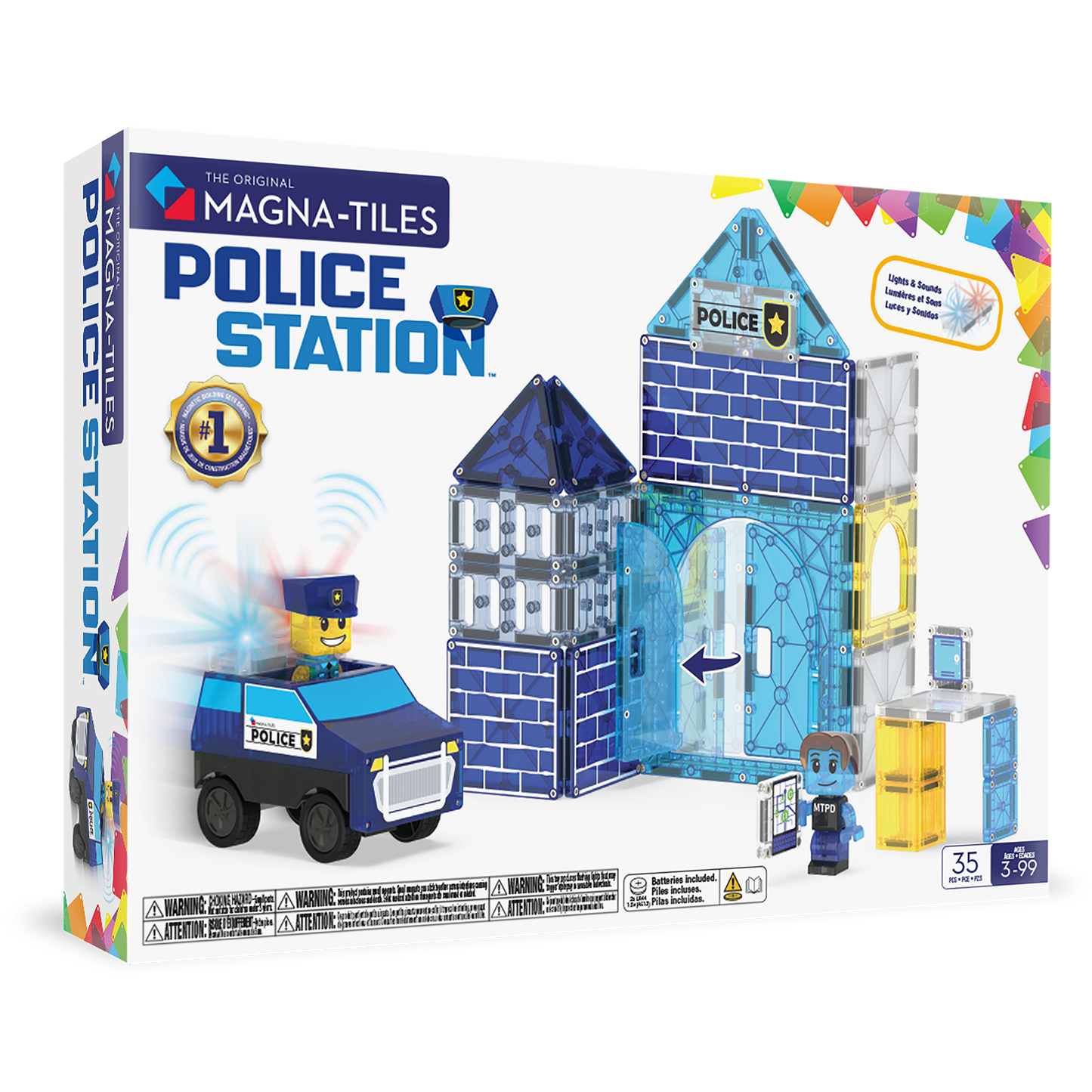 Magna-Tiles Police Station 35-Piece Set