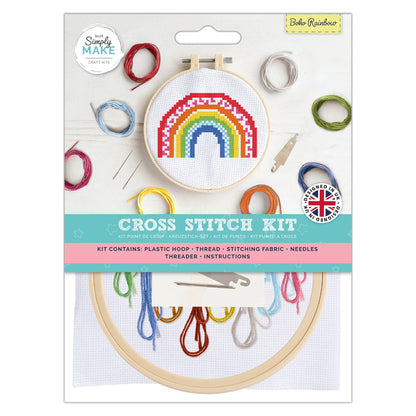 Cross Stitch Kit - Boho Rainbow